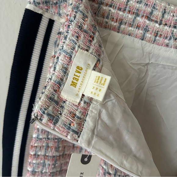Anthropologie Maeve Tweed Midi Skirt Pink Size 10 NWT Classic - Picture 8 of 10